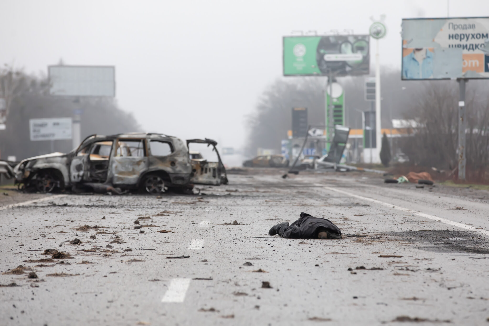 Death On The Highway Between Kyiv And Zhytomyr, Ukraine 02 Apr 2022