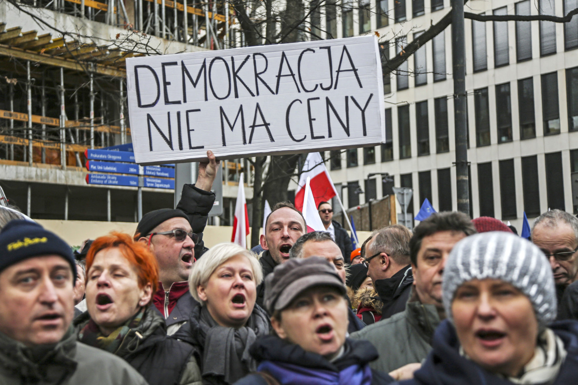 Fifty Thousand Protest In Warsaw Against New Government And President
