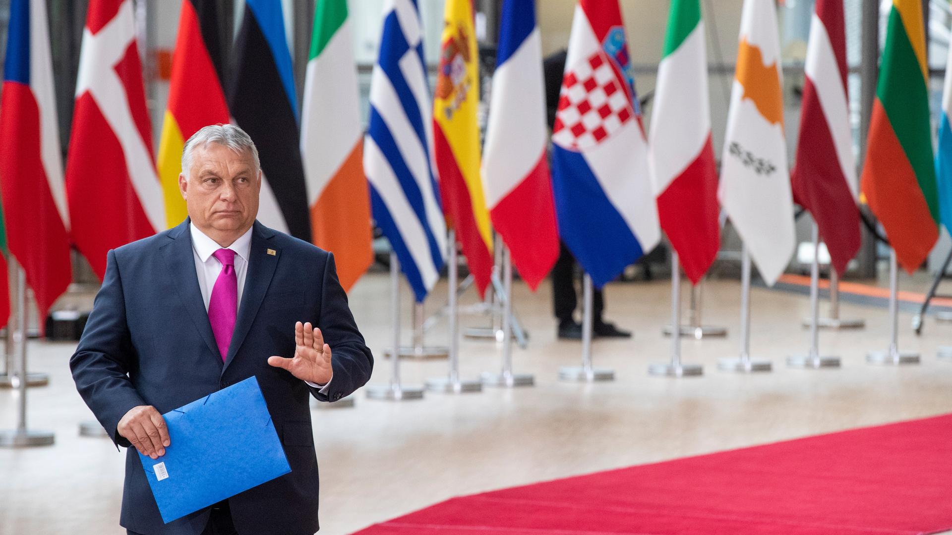 Прем'єр-міністр Угорщини Віктор Орбан під час візиту до ЄС у Брюсселі