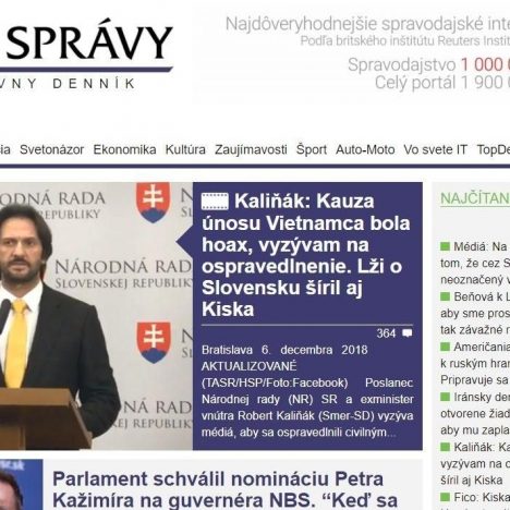 У Словаччині закрили популярний новинний сайт, який фінансувався Росією