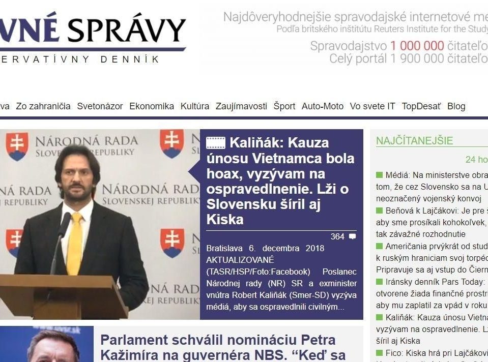 У Словаччині закрили популярний новинний сайт, який фінансувався Росією